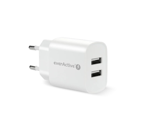 Charger EVERACTIVE 2 x USB 2.4A white