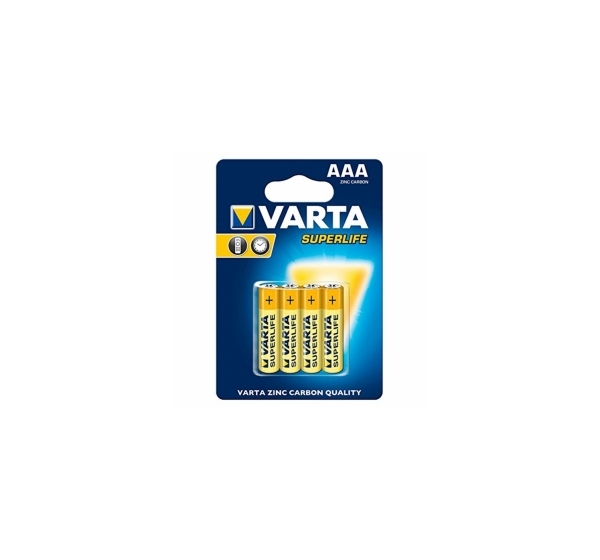 Baterijas Varta AAA SuperLife Zinc Carbon 4 Pack