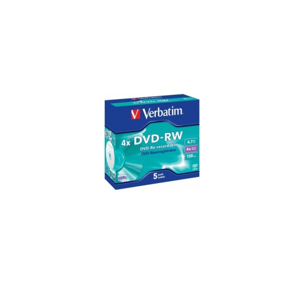 Matricas DVD-RW SERL Verbatim 4.7GB 4x 5 Pack Jewel