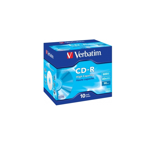 Matricas CD-R Verbatim 800MB 1x-40x Extra Protection, 10 Pack Jewel