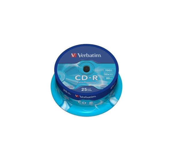 Matricas CD-R Verbatim 700MB 1x-52x Extra Protection, 25 Pack Spindle
