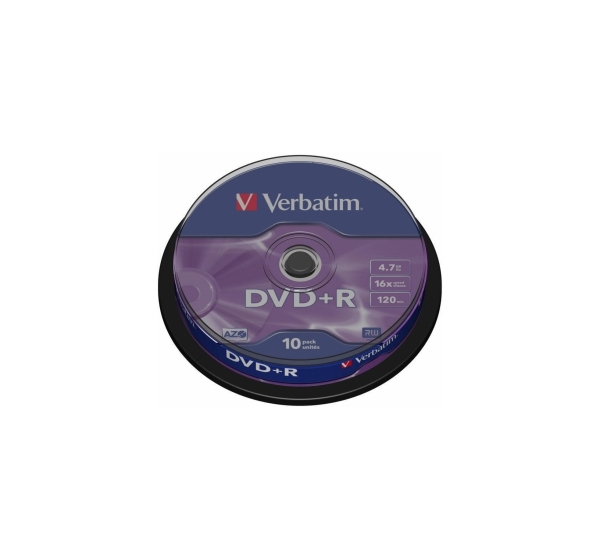 Matricas DVD+R AZO Verbatim 4.7GB 16x 10 Pack Spindle