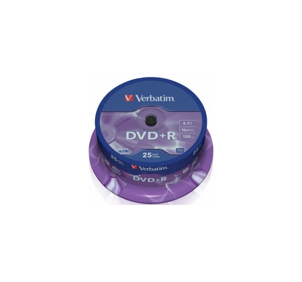 Matricas DVD+R AZO Verbatim 4.7GB 16x 25 Pack, Spindle