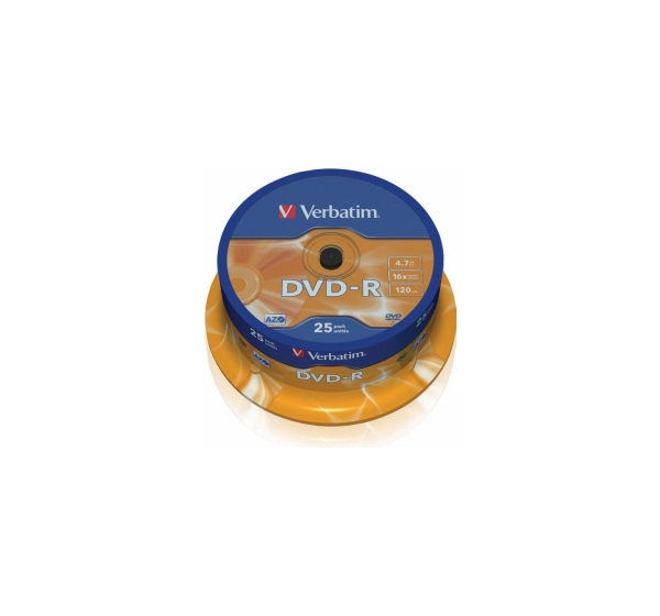 Matricas DVD-R AZO Verbatim 4.7GB 16x 25 pack Spindle