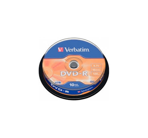 Matricas DVD-R AZO Verbatim 4.7GB 16x 10 Pack Spindle