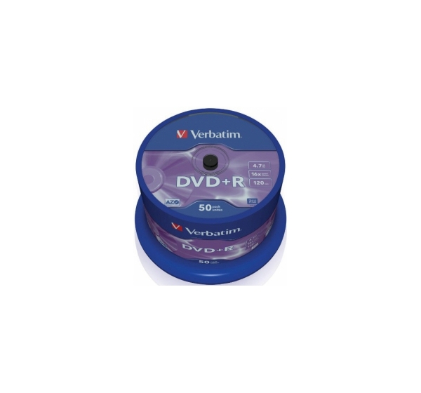 Matricas DVD+R AZO Verbatim 4.7GB 16x 50 Pack Spindle