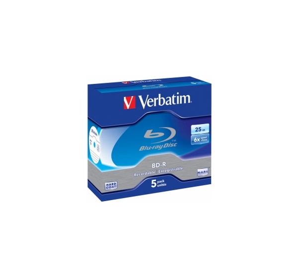 Matricas BD-R Verbatim 25 GB 6x Single Layer 5 Pack Jewel
