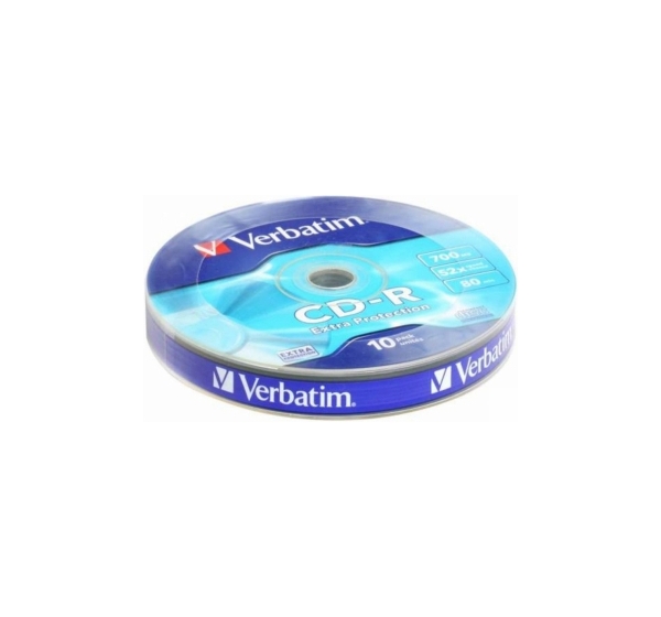 Matricas CD-R Verbatim 700MB Wagon Wheel 1x-52x Extra Protection, 10 Pack Spindle