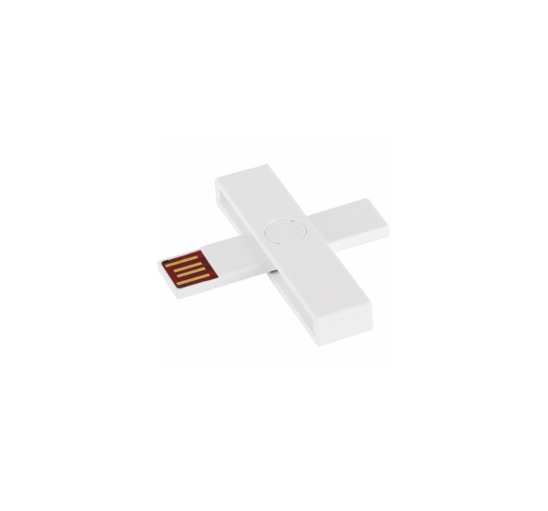 ID karšu lasītājs +ID eID/Smart Card White USB