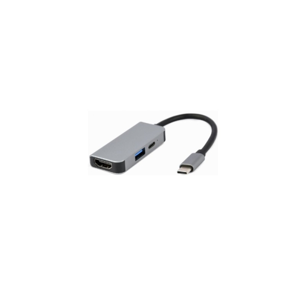 Dokstacija Gembird USB Type-C 3-in-1 Silver