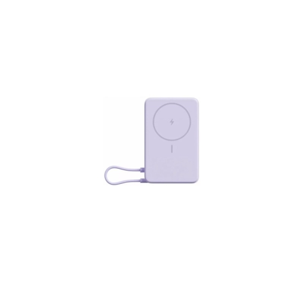Ārēja baterija Xiaomi 10000mAh Violets Magnetic integrēts USB Type-C bezvadu