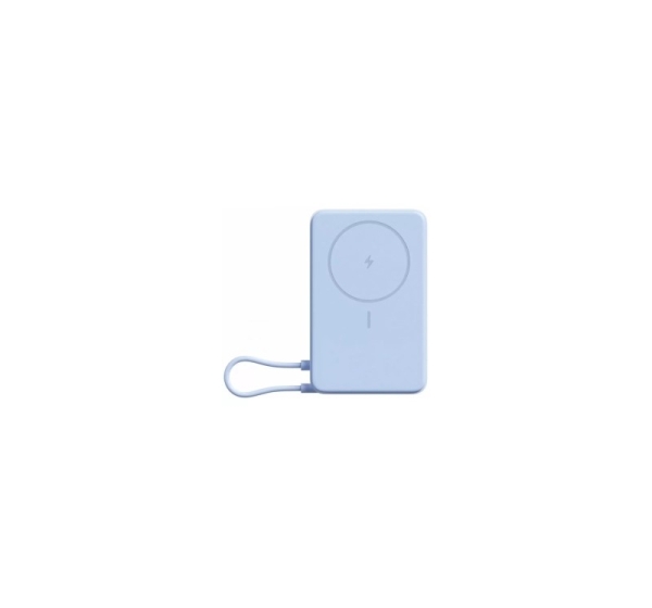 Ārēja baterija Xiaomi 10000mAh Ice Blue Magnetic integrēts USB Type-C bezvadu