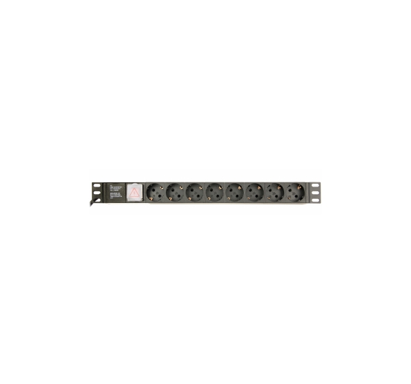 Gembird Power Distribution Unit PDU 8 Schuko Sockets 1U 16A C14 Plug 3m