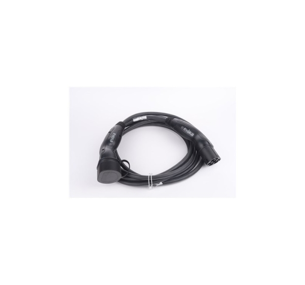 Evaka EV Charging Cable Type 2-Type 2, 22 kW, 32 A, 5 x 6 mm2, 1 x 0.5 mm2, 7 m | ITGAM3872 | Black