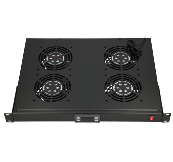 Extralink Fan panel 19", 4 fans, for rack cabinets, with thermostat