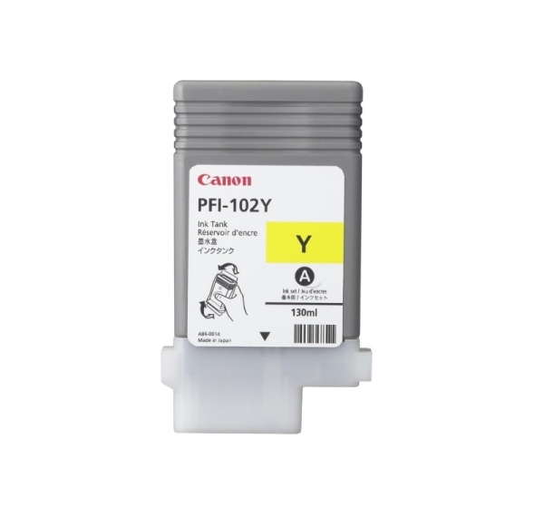 Canon PFI-102Y ink cartridge, yellow