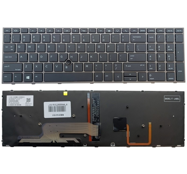 Клавиатура для ноутбука HP ZBook 15 G5, G6, ZBook 17 G5, G6, с подсветкой и трекпоинт