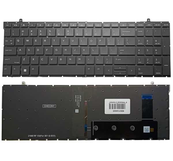 Keyboard HP Elitebook 860 G9, 865 G9, 860 G10, 865 G10, with backlight, US