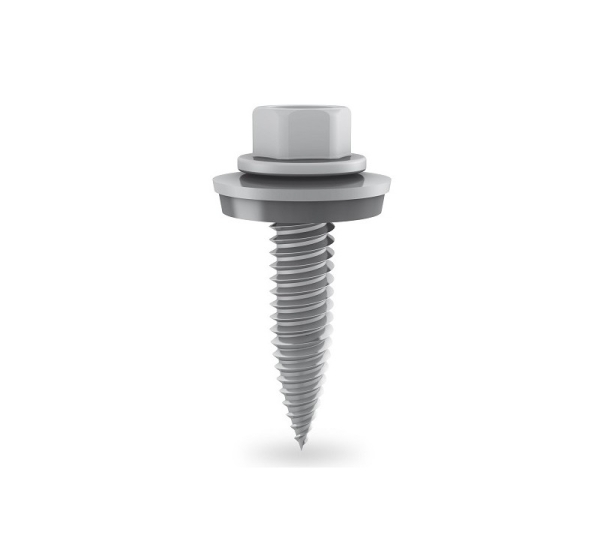 Self-tapping screw 6x25mm, stainless steel with EPDM, for PV panels mounting, 100pcs