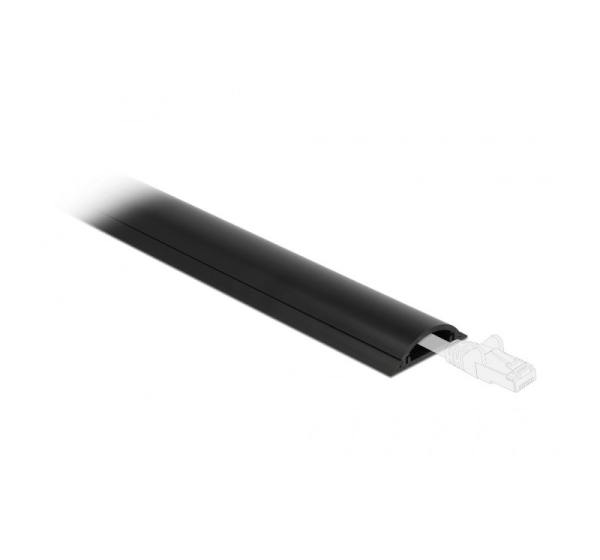 DeLOCK Cable Duct self-adhesive 70 x 20 mm - length 1 m black