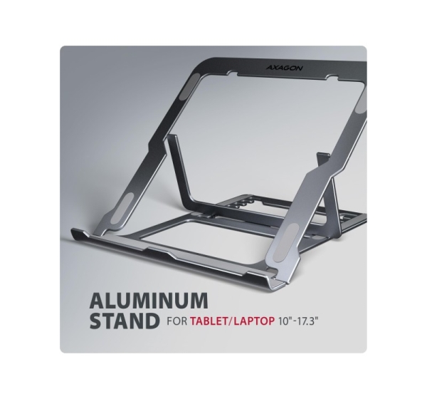 NB ACC STAND 10"-17.3"/ALUMINUM GREY STND-LAG AXAGON