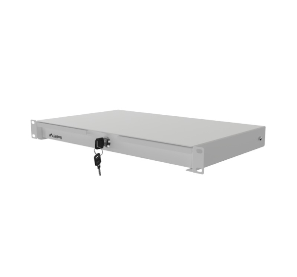 Lanberg 19" Drawer 1U,  max load capacity up to 30 kg assembly | AK-2002-S | 48.26 x 27 x 4.4 cm | Grey