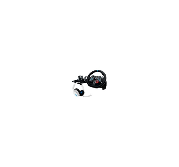 LOGITECH G29 Driving Force Racing Wheel for PS + Astro A10 - WHITE