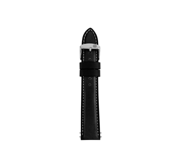 Leather strap Zeppelin, black 20 mm