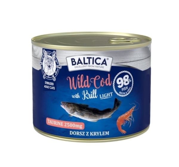 BALTICA Excellent Cod with krill - wet cat food - 185g