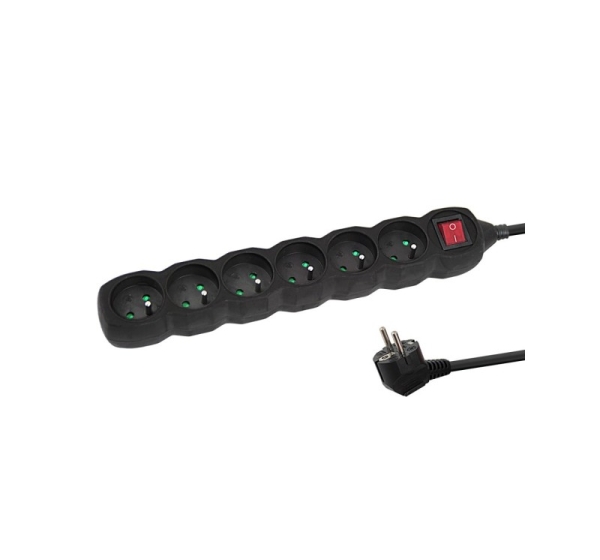 Esperanza ELK219K Power strip 6GN/5M Black