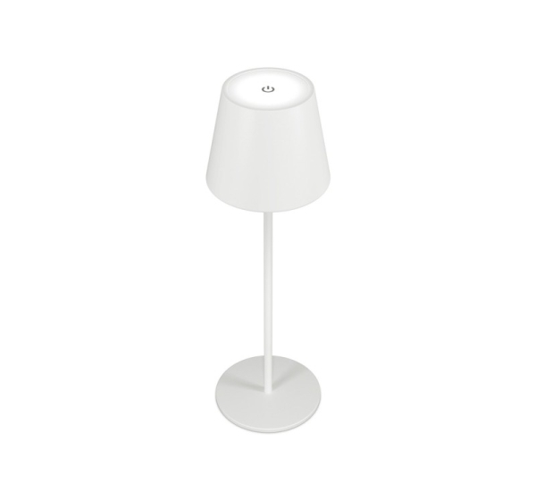 RealPower LED-Tischlampe dimmbar kalt/warm mit Akku,weiss