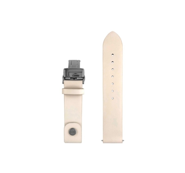 Leather strap Zeppelin white, 18 mm