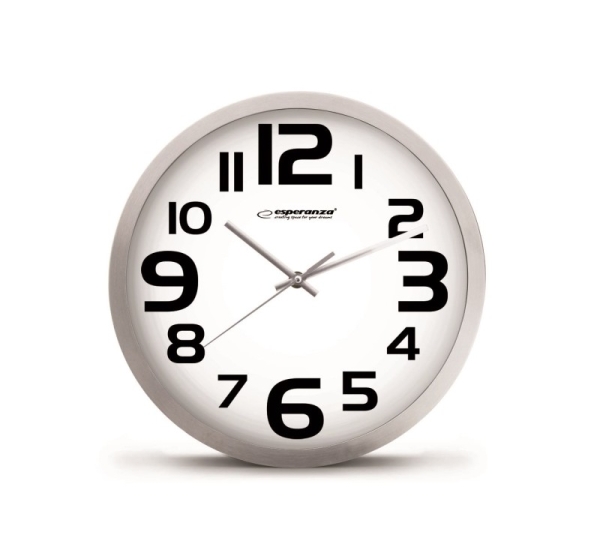 Esperanza EHC013W Wall Clock - Zurich - Black Quartz clock Oval Black, White