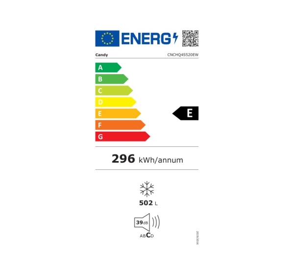 Candy Freezer CNCHQ2S520EW Energy efficiency class E Chest