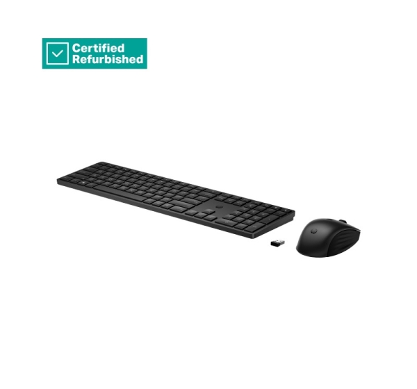 HP RENEW RENEW GOLD HP 655 Wireless Mouse Keyboard Combo, spill resistant - Black - US ENG