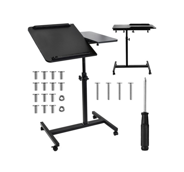 Maclean mobile desk/laptop stand, black, height adjustment 59-89cm, max. 30kg , MC-121 B