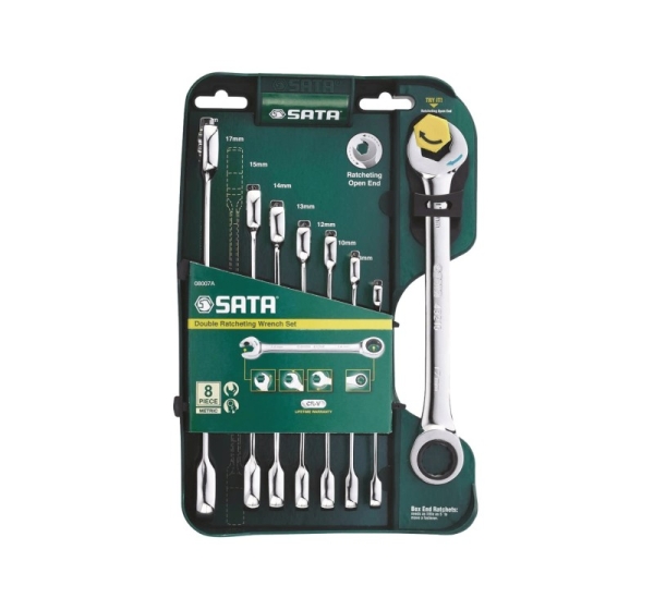 COMBINATION WRENCHES 8 pcs. DOUBLE RATCHET