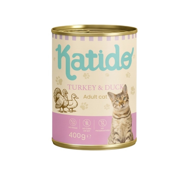 KATIDO Turkey with duck - wet cat food - 400g