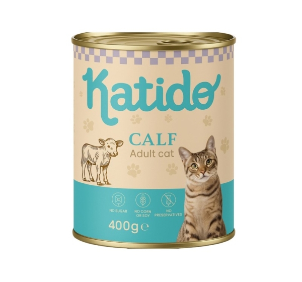KATIDO Calf - wet cat food - 400g