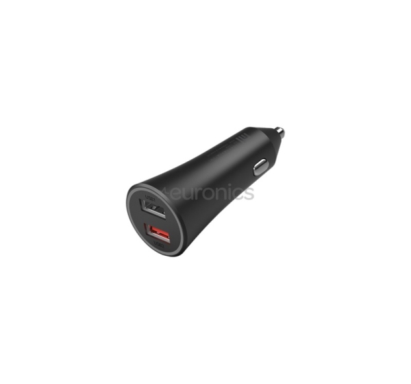 Xiaomi Mi Dual-port, 37 W, melna - Ierīču lādētājs automašīnā