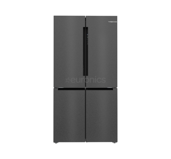 Bosch Series 4, No Frost, 605 L, augstums 183 cm, melna nerūsējošā tērauda - SBS Ledusskapis