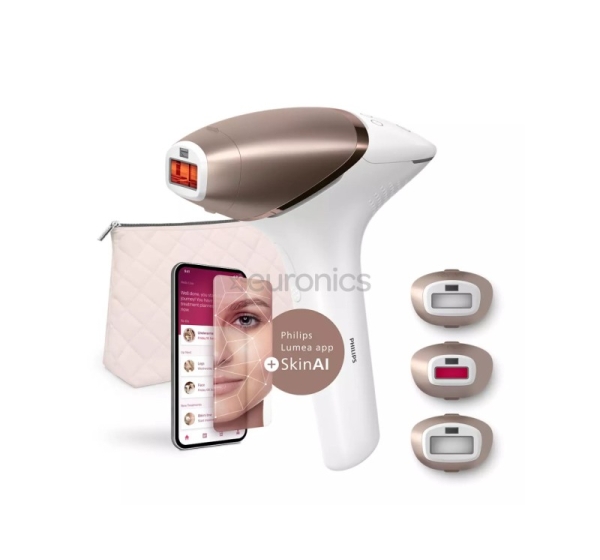 Philips Lumea IPL 9900 Series IPL, SenseIQ, белый/золотистый - Фотоэпилятор