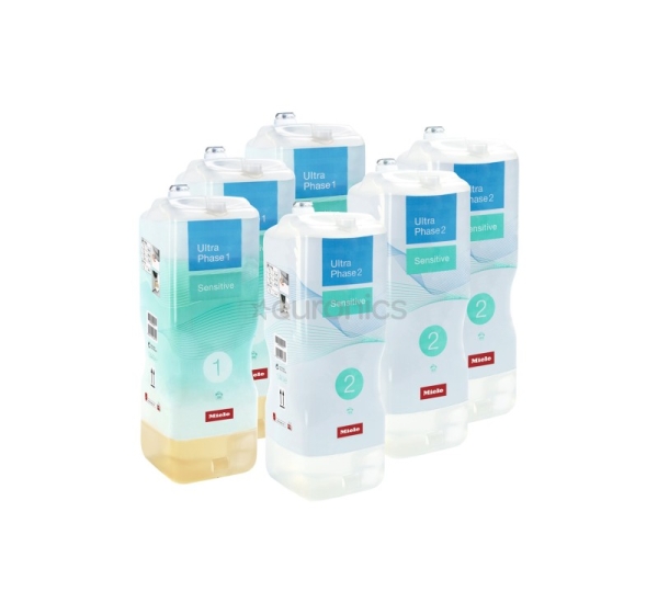 Miele UltraPhase 1 un 2 Sensitive, 6 x 1.44 L - Veļas mazgāšanas līdzekļu komplekts