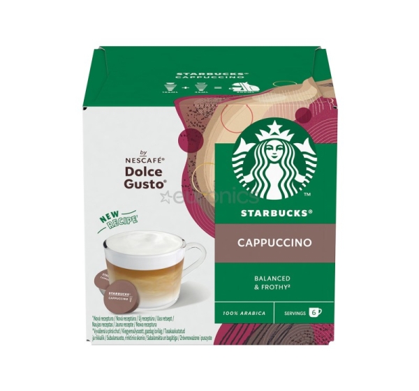 Nescafe Dolce Gusto Starbucks Cappuccino, 6 porcijas - Kafijas kapsulas