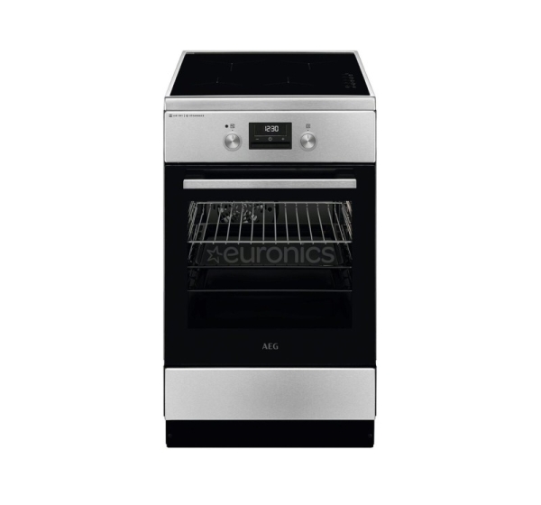 AEG 6000 Series SteamBake, 58 L, platums 50 cm, nerūsējošā tērauda - Elektriskā plīts ar indukcijas virsmu