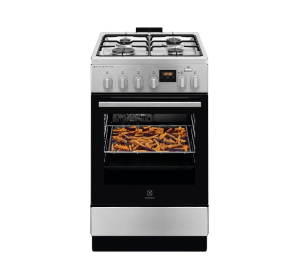 Electrolux Steambake, 58 L, platums 50 cm, nerūsējošā tērauda - Elektriskā plīts ar gāzes virsmu