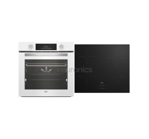 Beko, Beyond, 72 L, melna - Iebūvējama elektriskā cepeškrāsns + indukcijas plīts virsma
