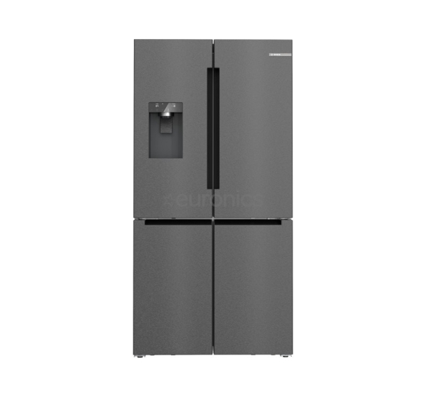 Bosch Series 6, French Door, 574 л, высота 183 см, черная нерж. сталь - SBS-холодильник