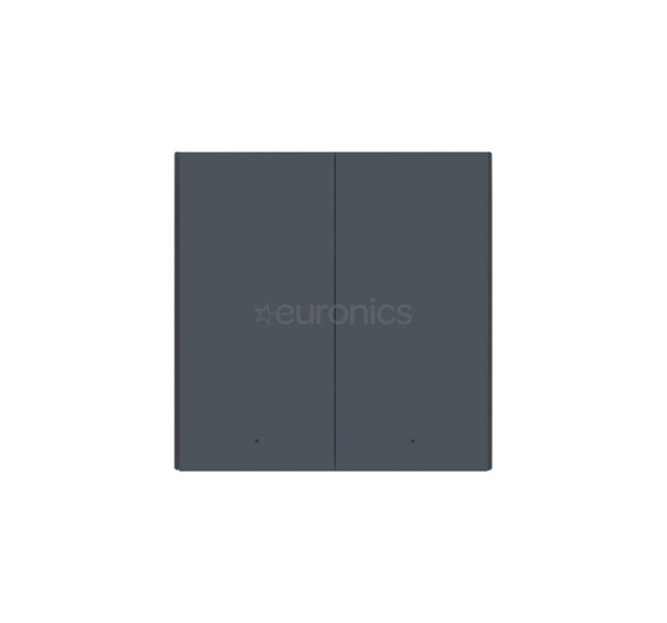 Aqara Smart Wall Switch H1, без нейтрали, 2 клавиши, серый - Умный выключатель