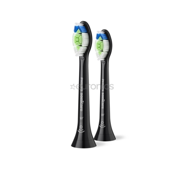 Philips Sonicare Optimal White, 2 gab., melna - Uzgaļi elektriskajai zobu birstei
